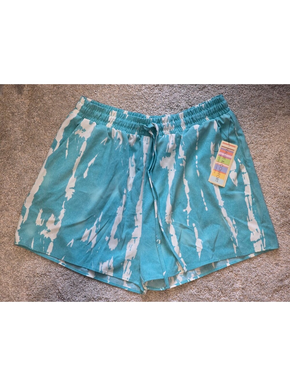 Young USA Women's Tie-Dye Comfort Lounge Shorts, Size Large